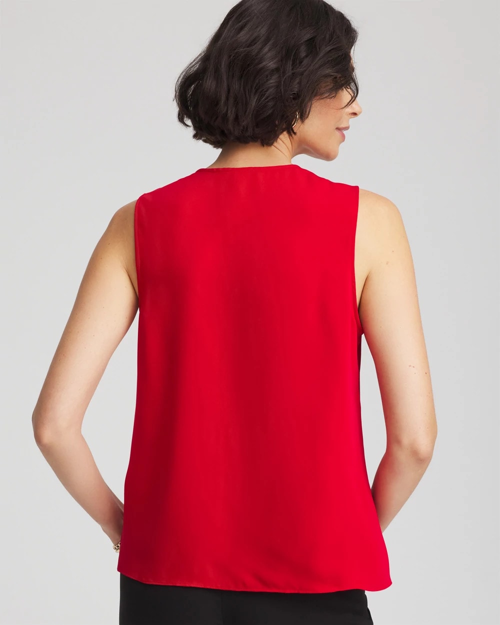 Chico's Satin Ruffle Tank