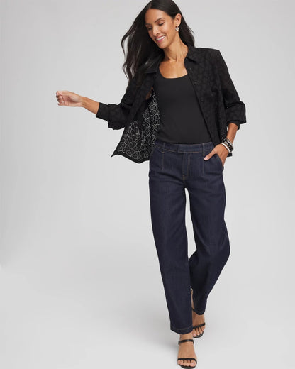 Chico's Heart Eyelet Shirt