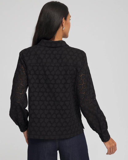 Chico's Heart Eyelet Shirt