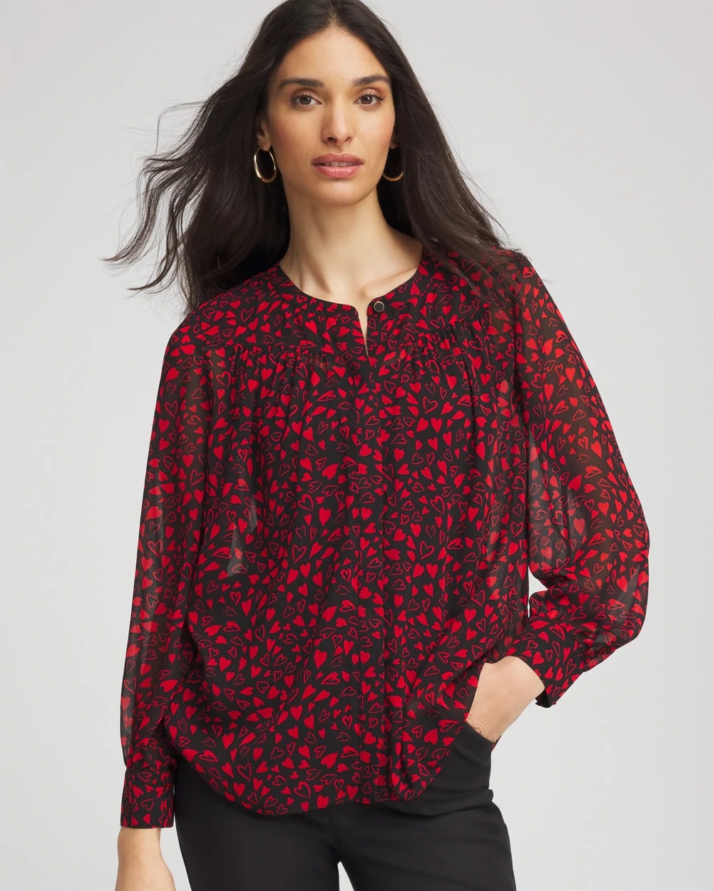 Chico's Lover Girl Georgette Blouse