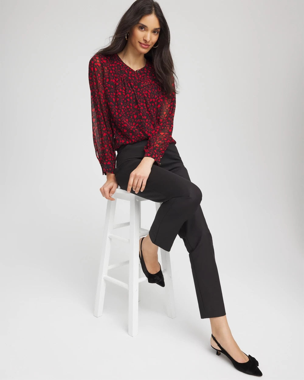 Chico's Lover Girl Georgette Blouse