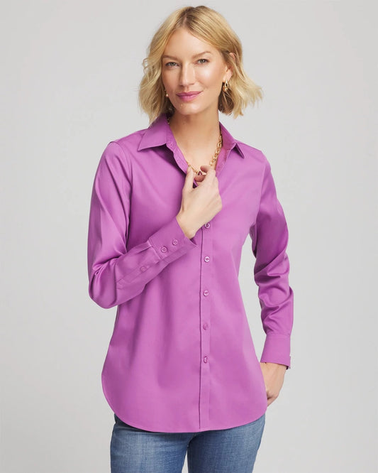 Chico's No Iron™ Stretch-Sateen Shirt