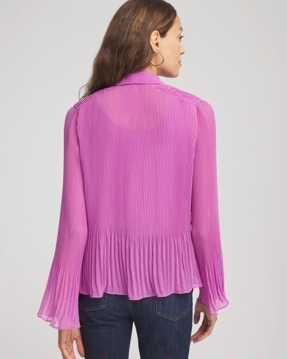 Chico's Pleated Georgette Blouse