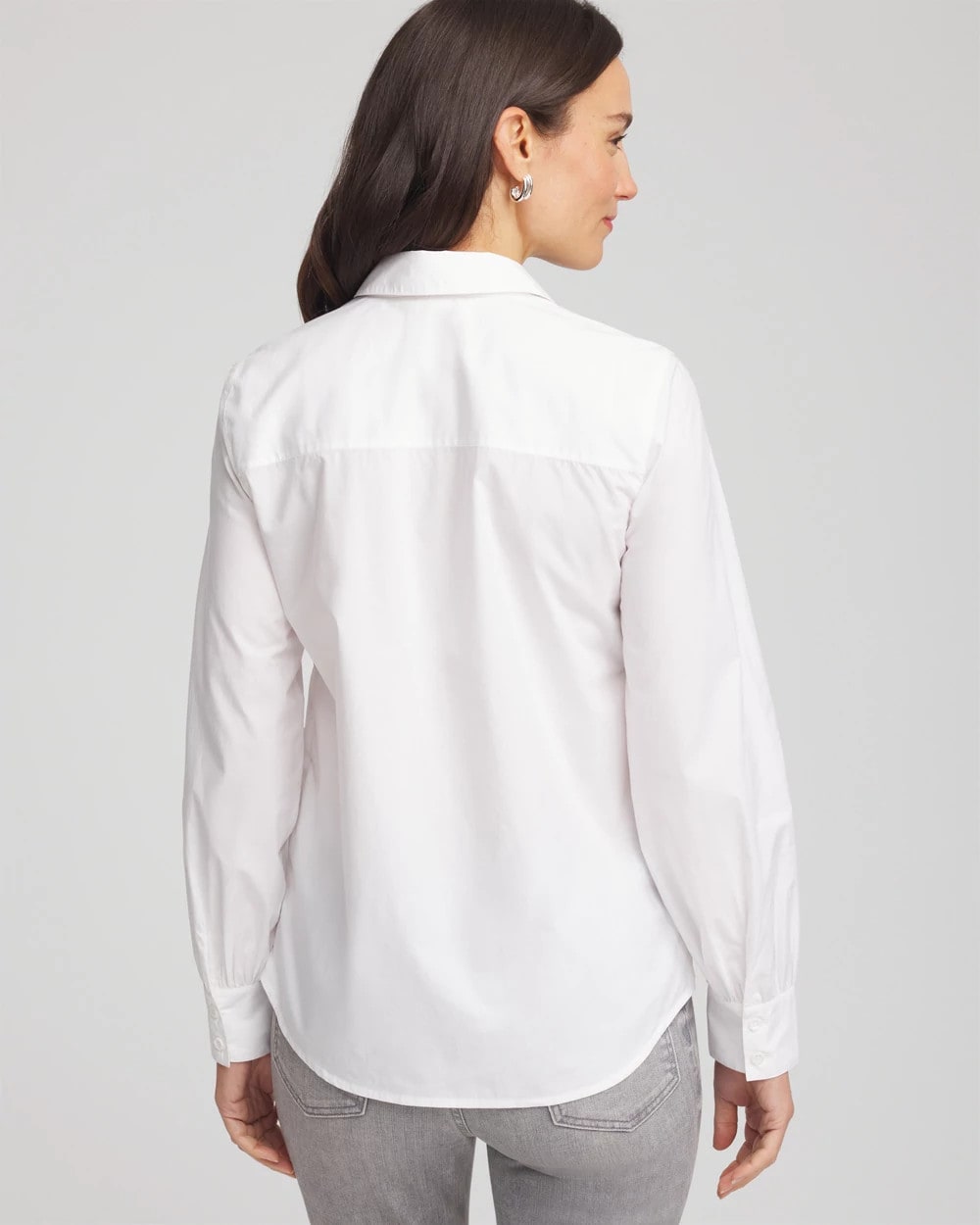 Chico's Jeweled Poplin Shirt