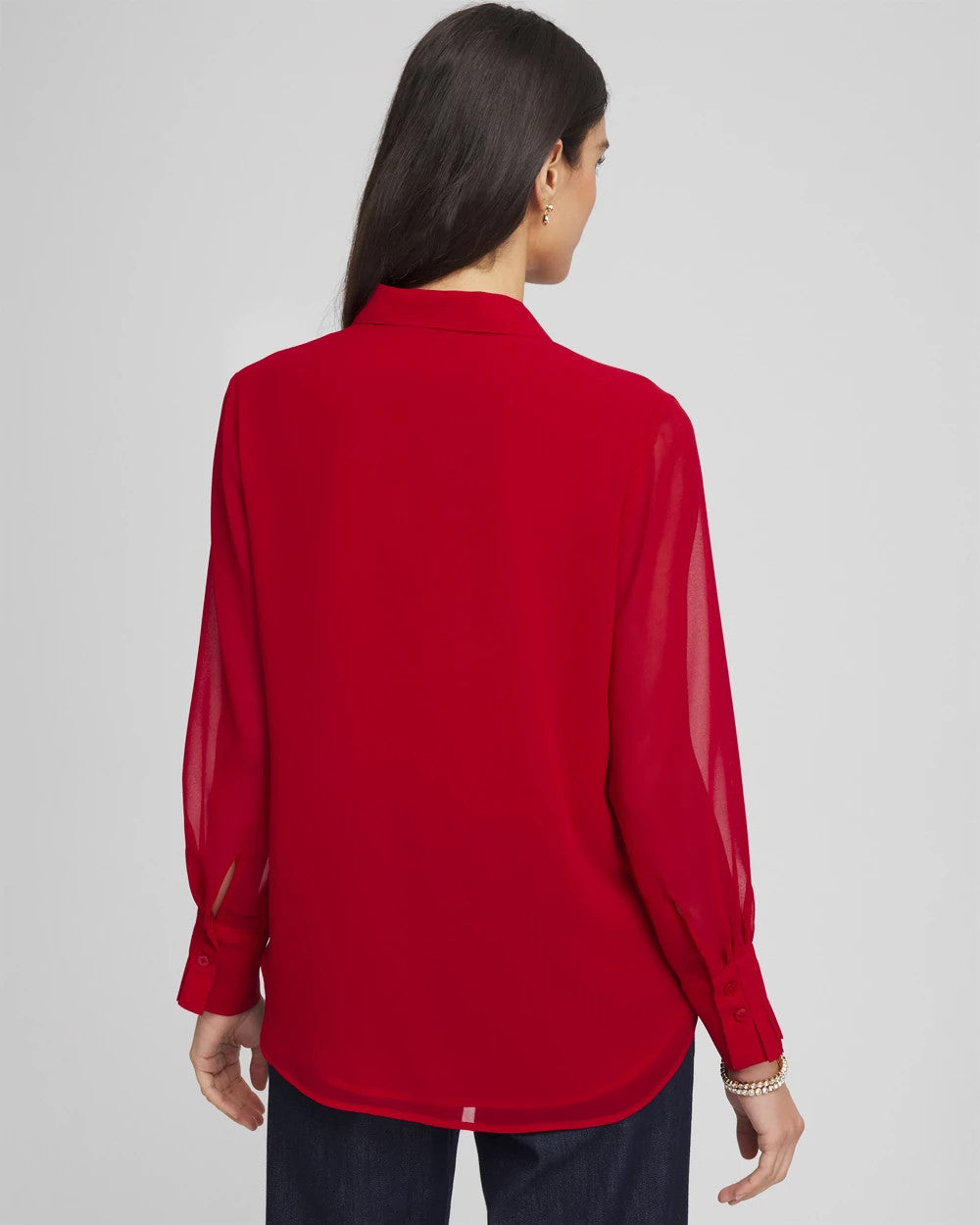 Chico's Pintuck Georgette Tunic