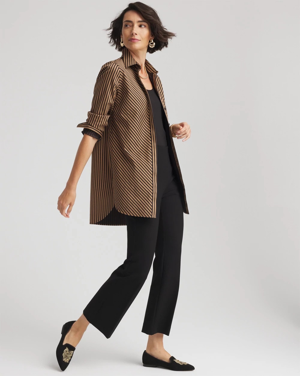 Chico's No Iron™ Slimming Imperial Stripe Tunic