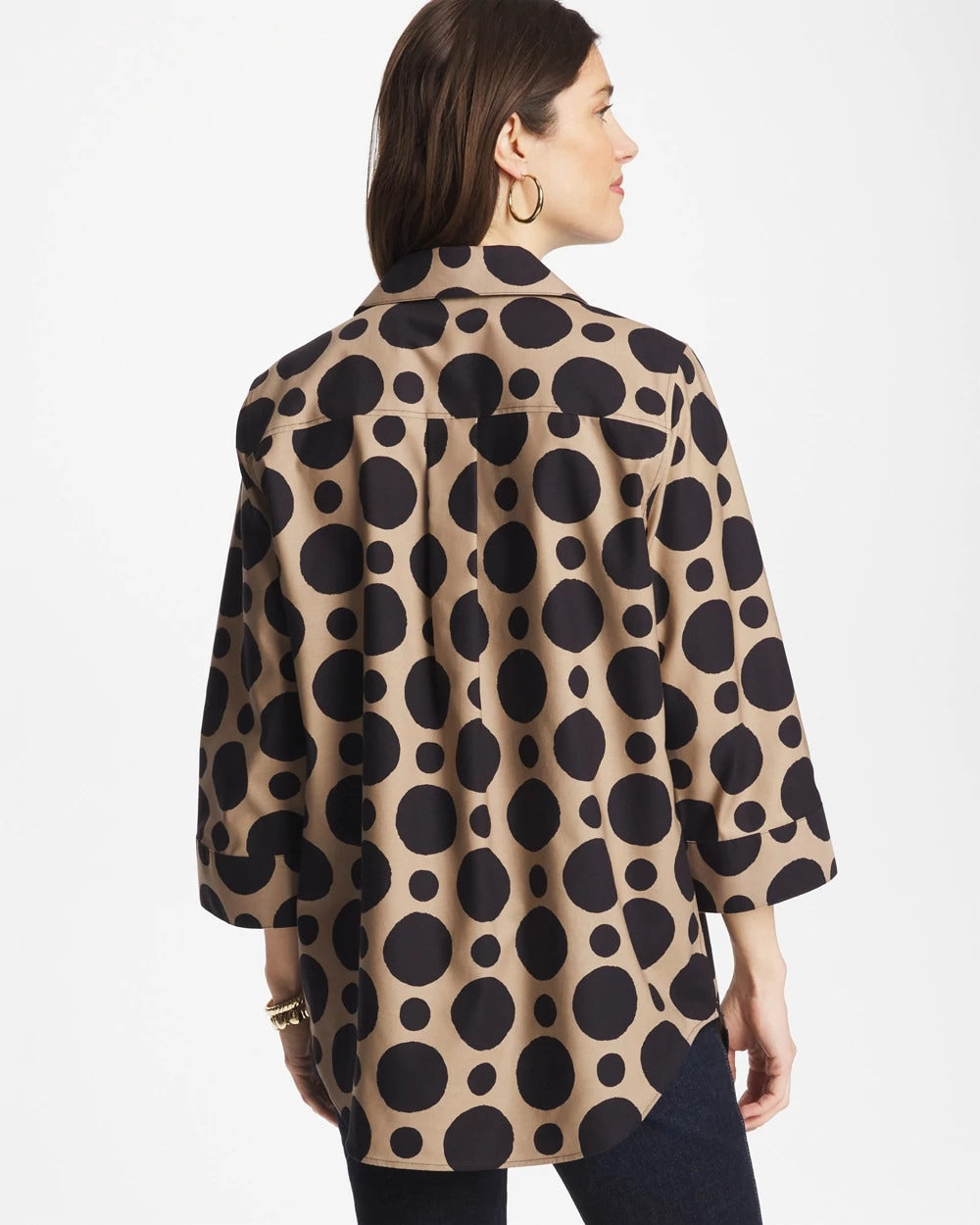 Chico's No Iron™ Stretch Global Dots Popover Tunic