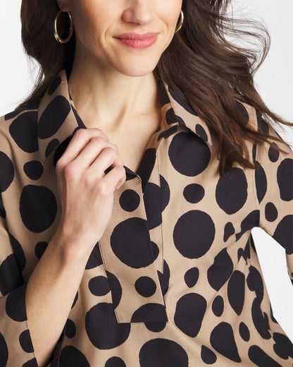 Chico's No Iron™ Stretch Global Dots Popover Tunic