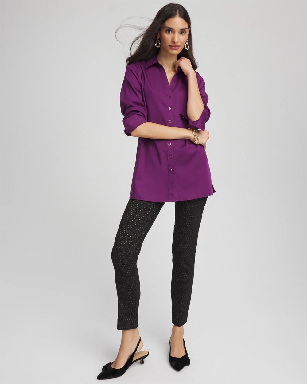 Chico's No Iron™ Novelty Button Tunic