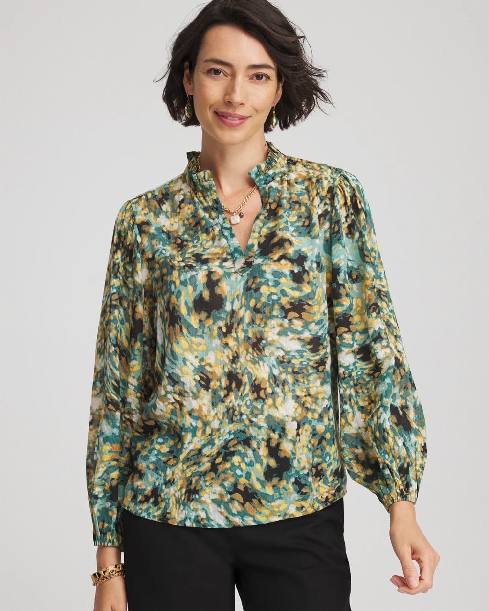 Chico's Crinkle Relaxed-Fit Blouse