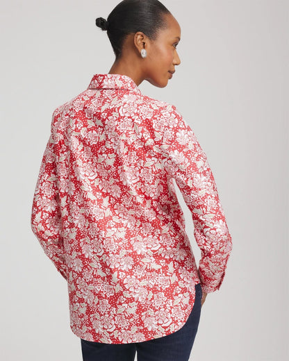 Chico's No Iron™ Long-Sleeved Folklore-Floral Shirt