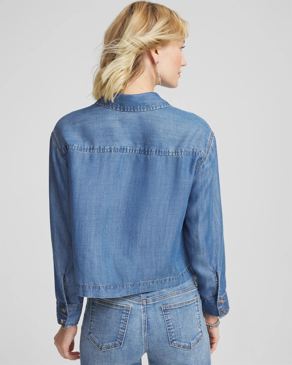 Chico's Tencel™ Cropped Denim Shirt