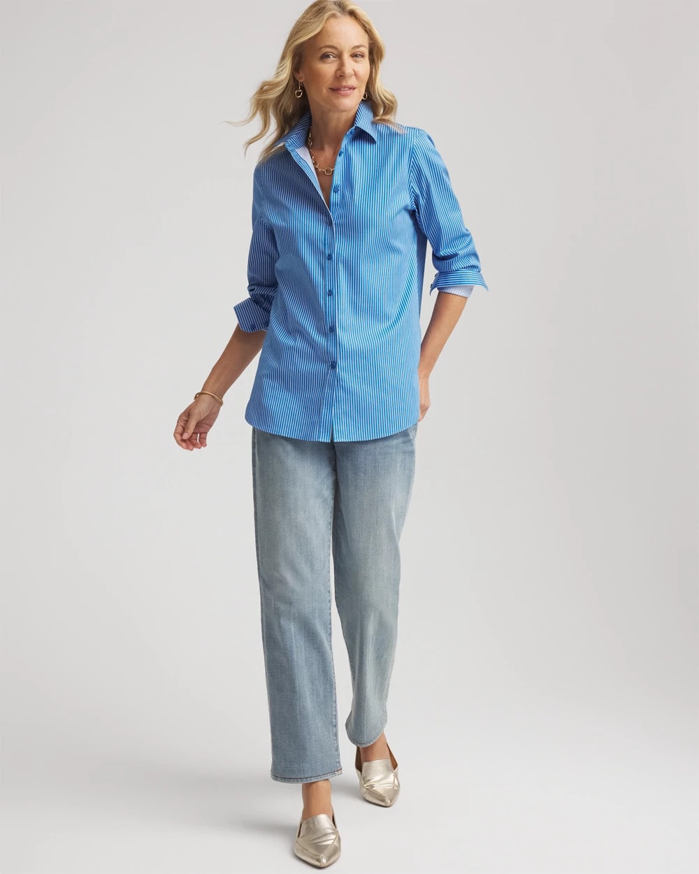 Chico's No Iron™ Classic Striped Shirt