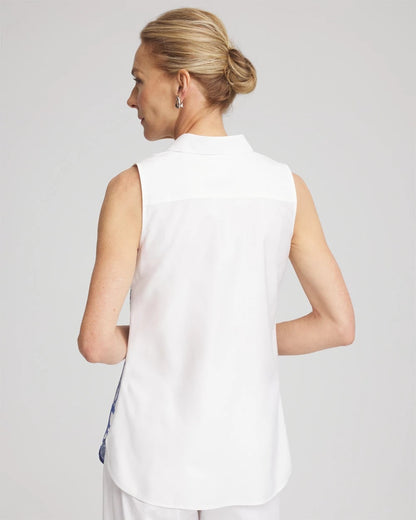 Chico's No Iron™ Palms Sleeveless Sateen Shirt