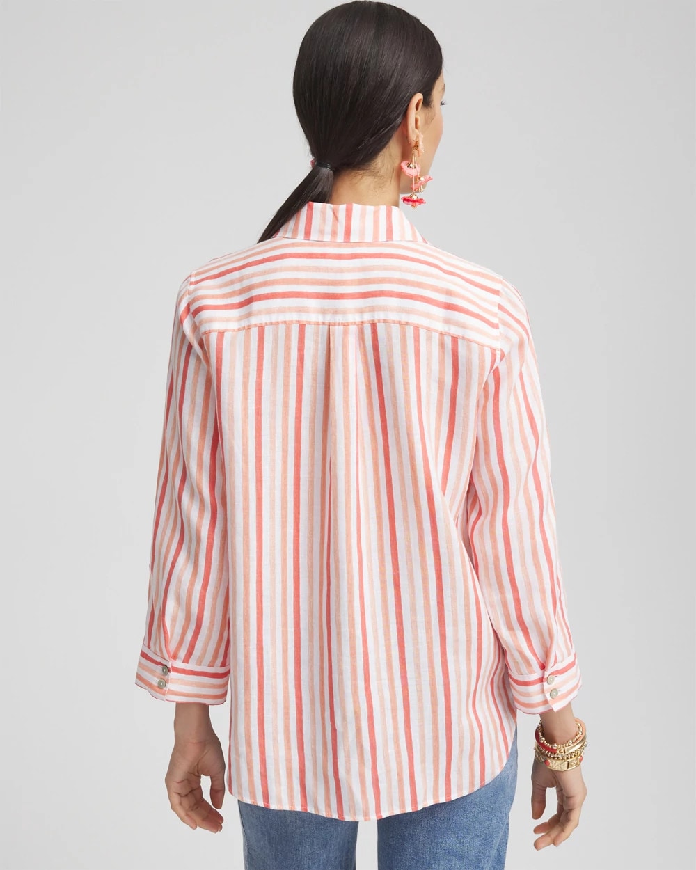 Chico's No Iron™ Striped Linen Shirt