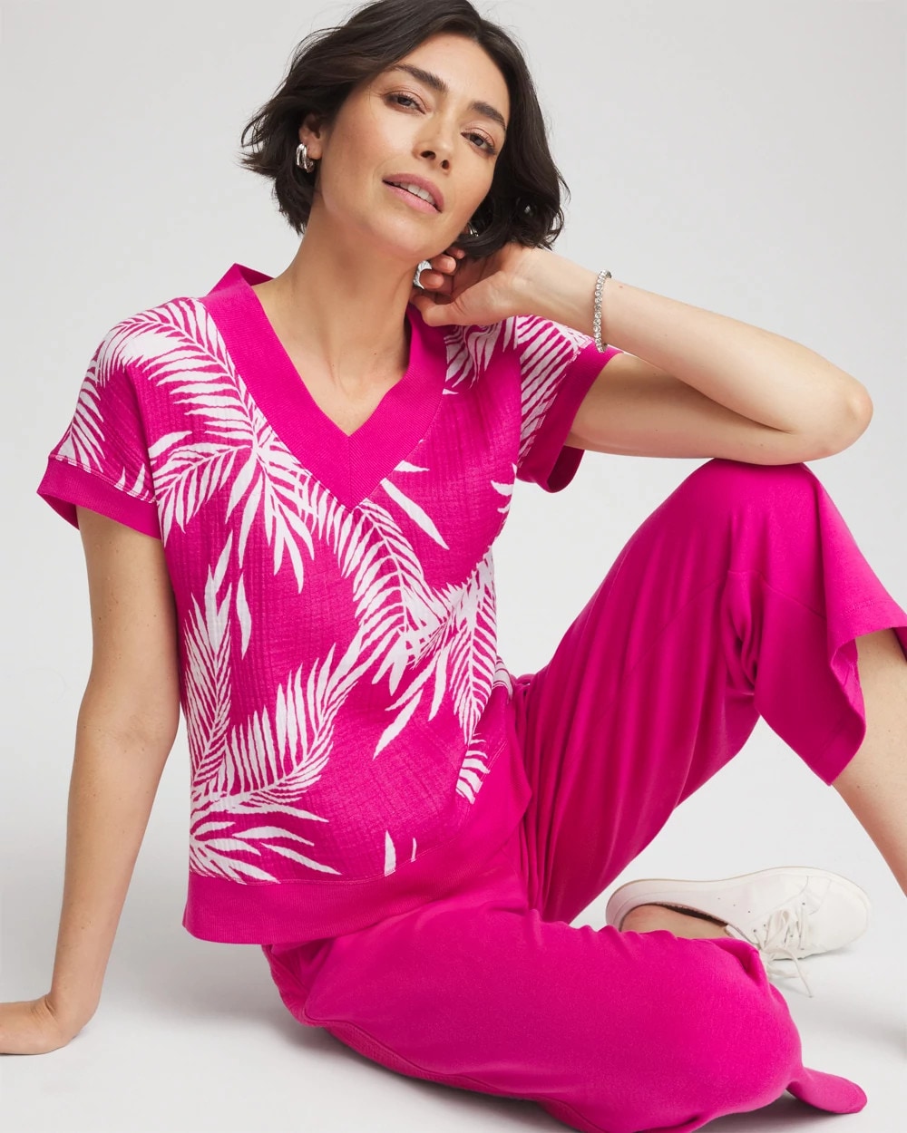Chico's Zenergy® Tropical Gauze Top