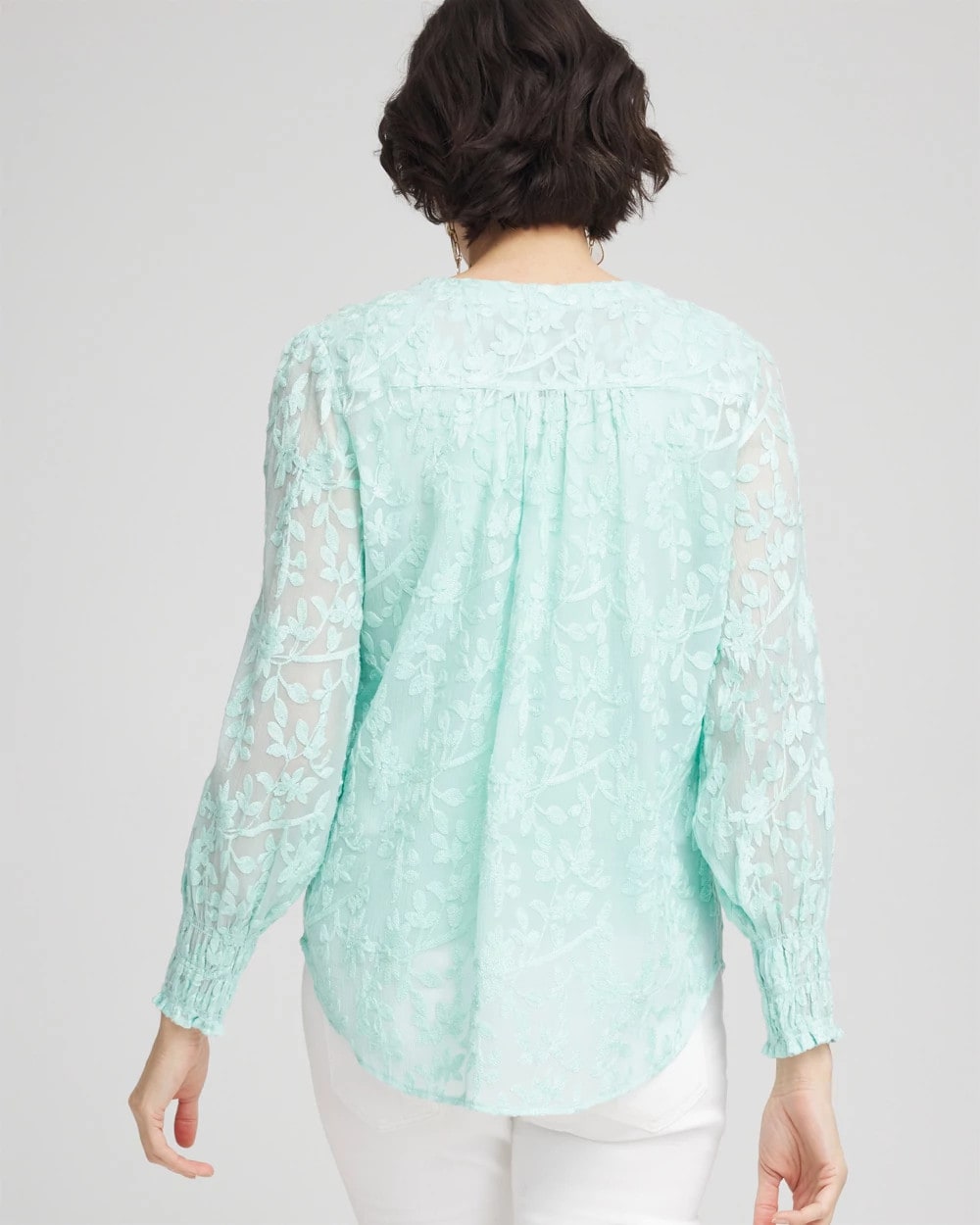 Chico's Floral Soutache V-Neck Blouse