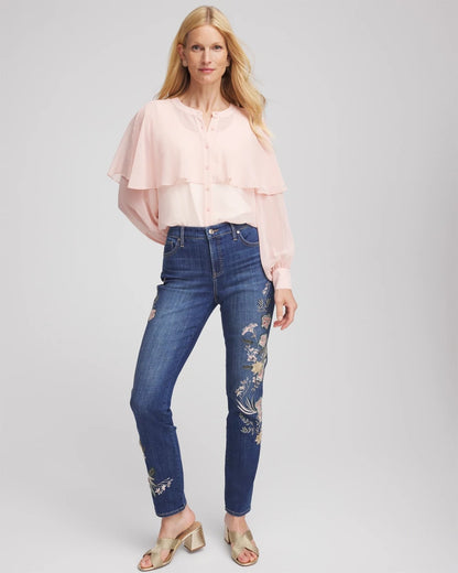 Chico's Georgette Cape Blouse