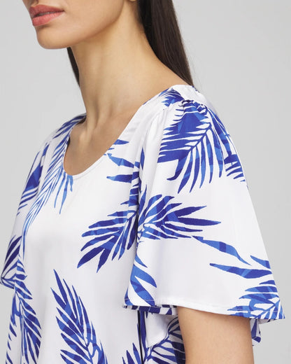 Chico's Flutter Sleeve Satin Top