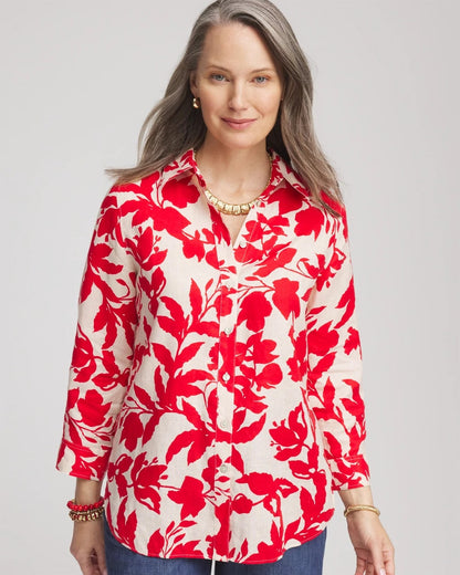 Chico's No Iron™ Floral Linen Shirt