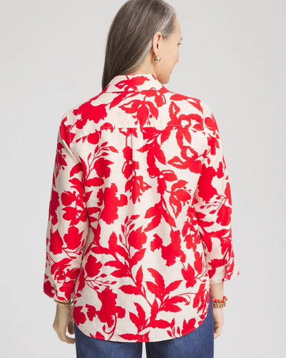 Chico's No Iron™ Floral Linen Shirt