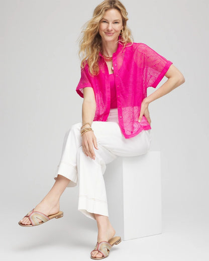 Chico's Deco Burnout Shirt