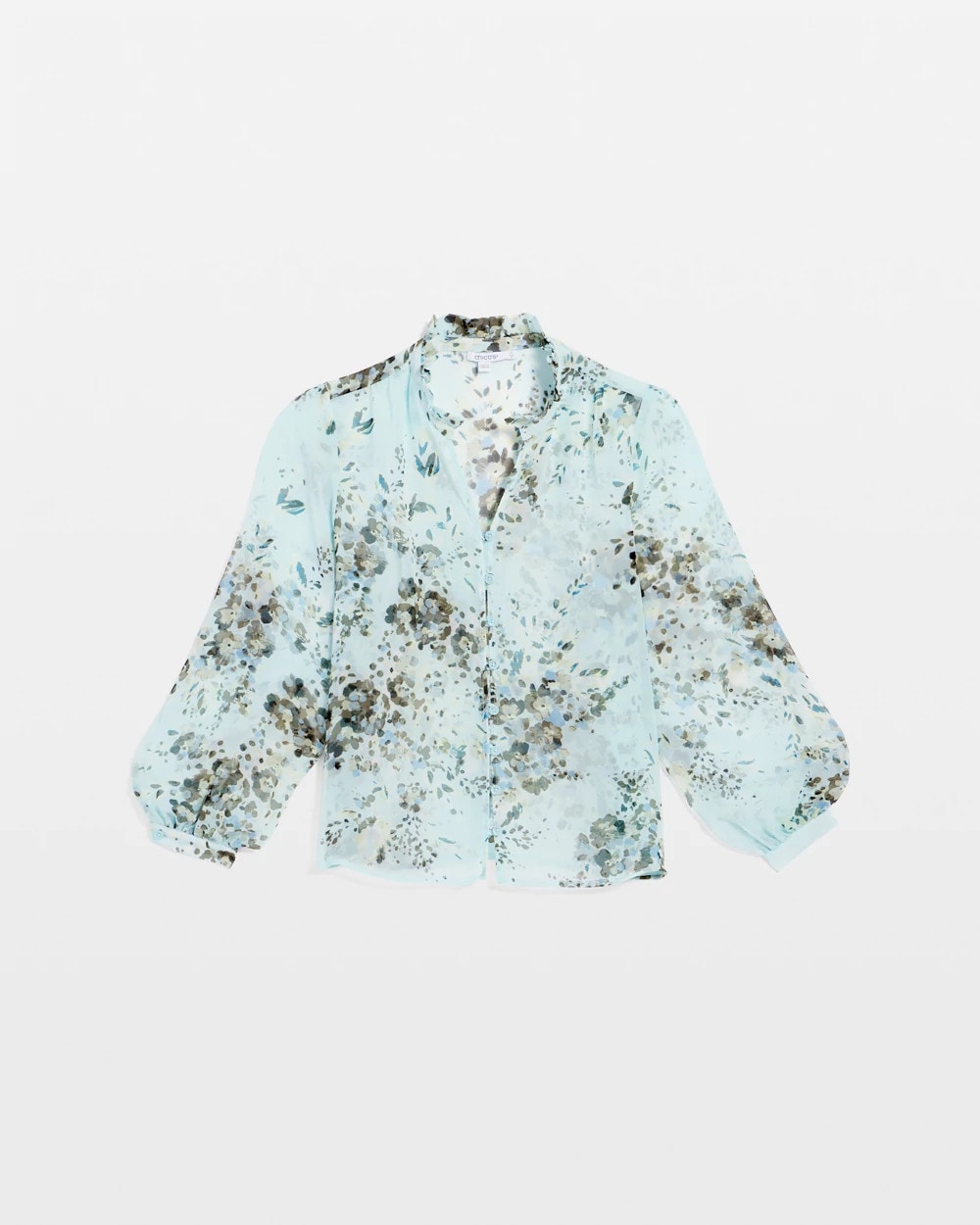 Chico's Floral Georgette Peasant Blouse