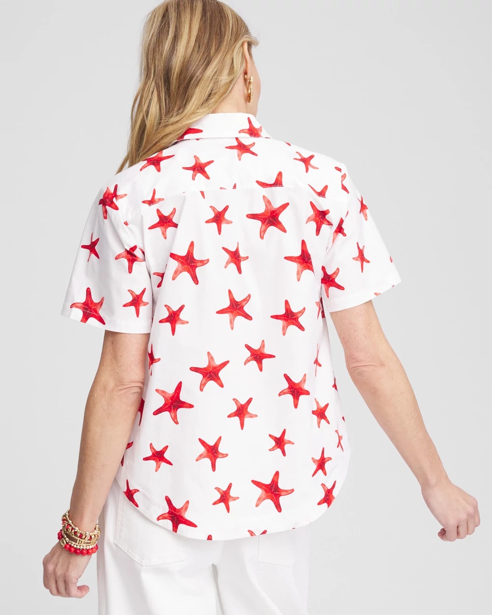 Chico's Starfish Short Sleeve Swing Shirt