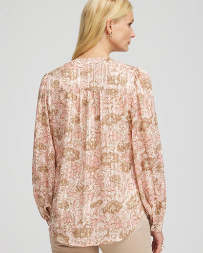 Chico's Revival Bloom Chiffon Blouse