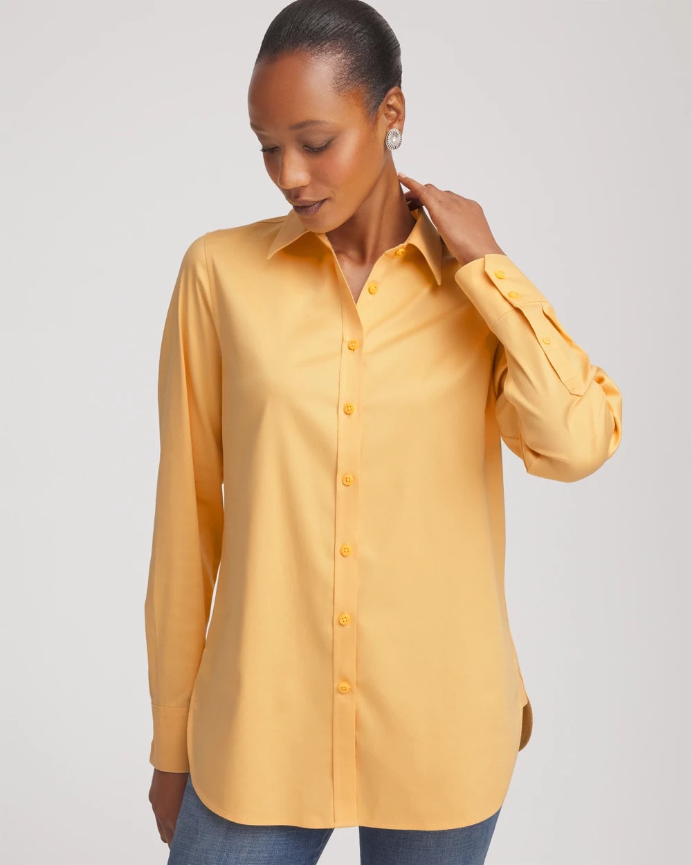 Chico's No Iron™ Stretch-Sateen Shirt