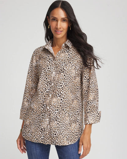 Chico's No Iron™ Leopard Print Shirt