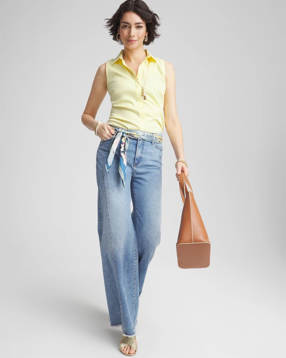 Chico's No Iron™ Sleeveless Sateen Shirt