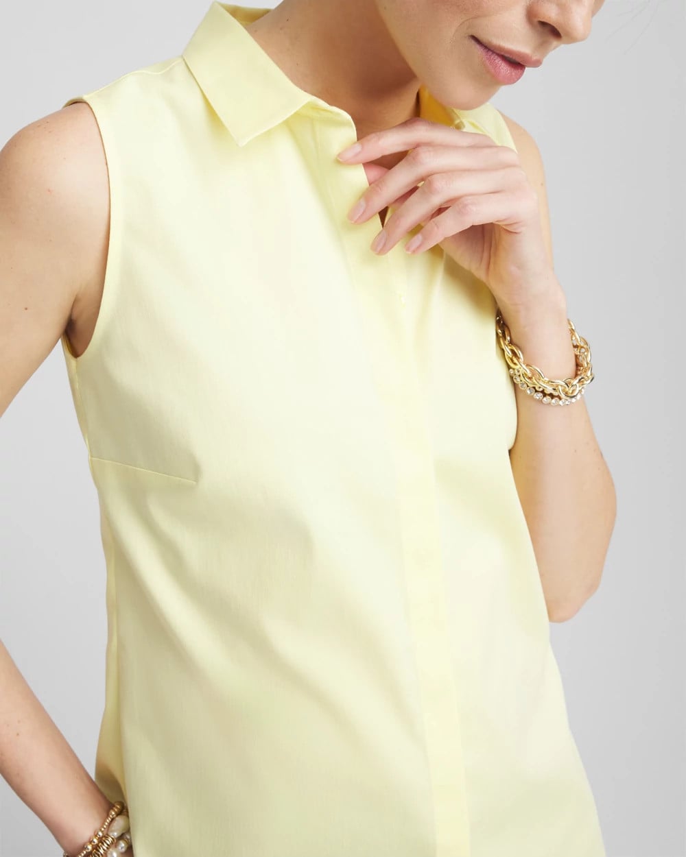 Chico's No Iron™ Sleeveless Sateen Shirt