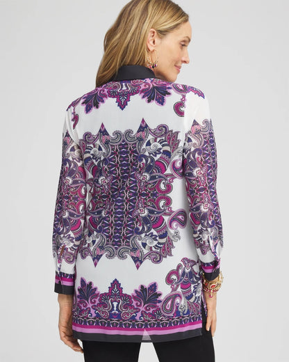 Chico's Travelers™ Collection Mesh Shirt Jacket