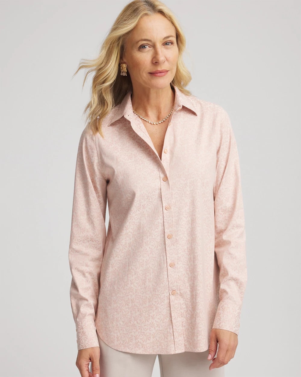 Chico's No Iron™ Feminine Jacquard Shirt