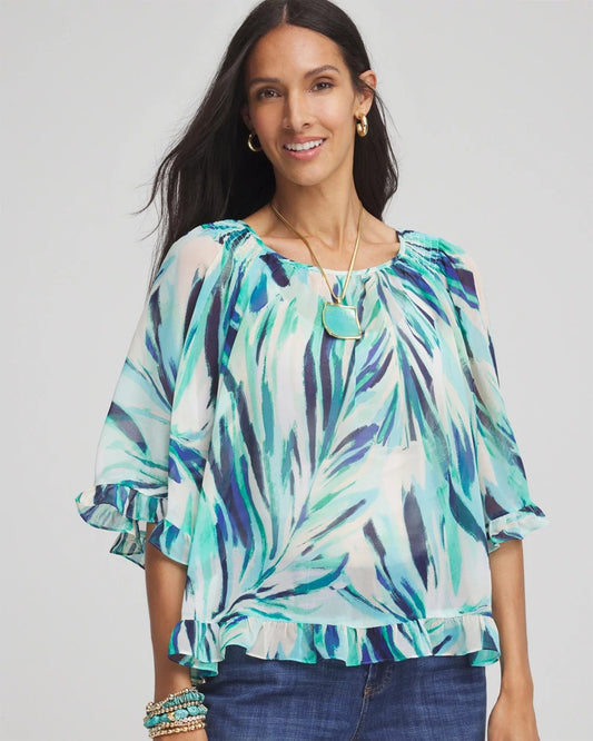 Chico's Georgette Batwing Blouse