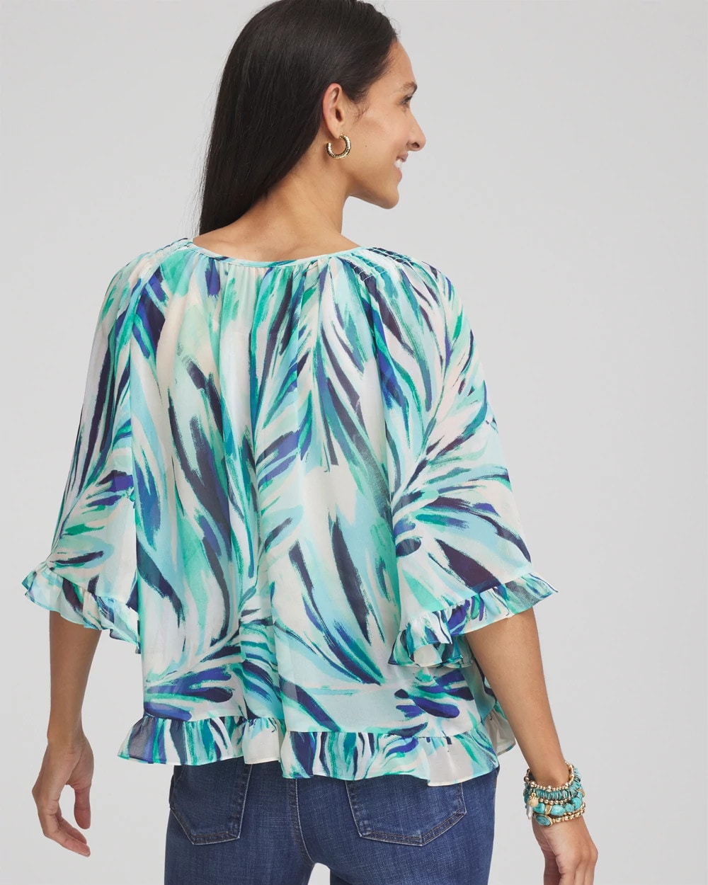 Chico's Georgette Batwing Blouse