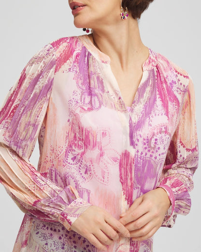 Chico's Georgette Pintuck Blouse