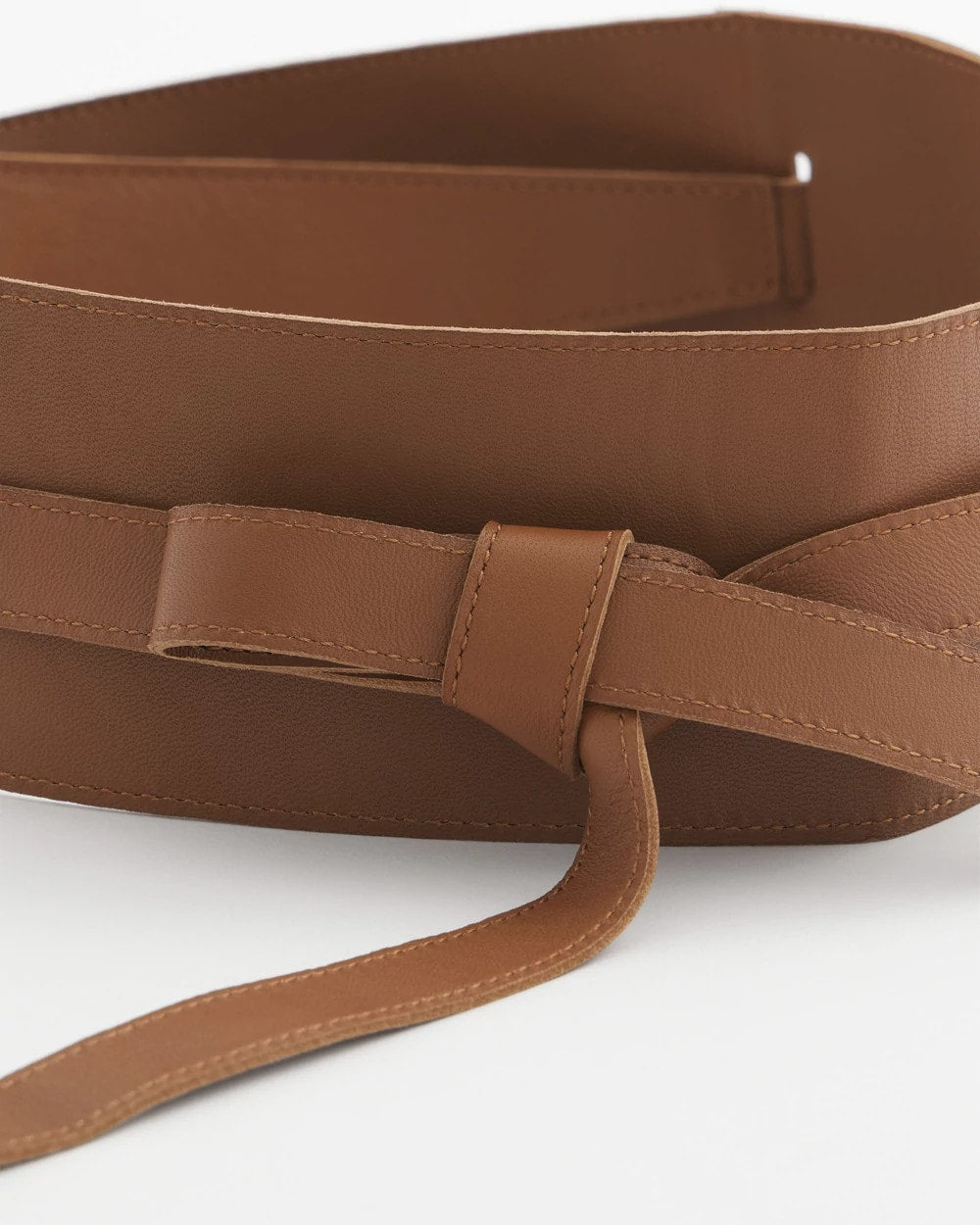 Chico's Leather Double-Sided Obi Belt