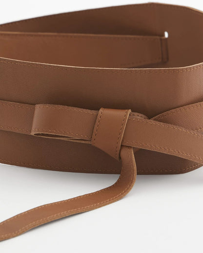 Chico's Leather Double-Sided Obi Belt