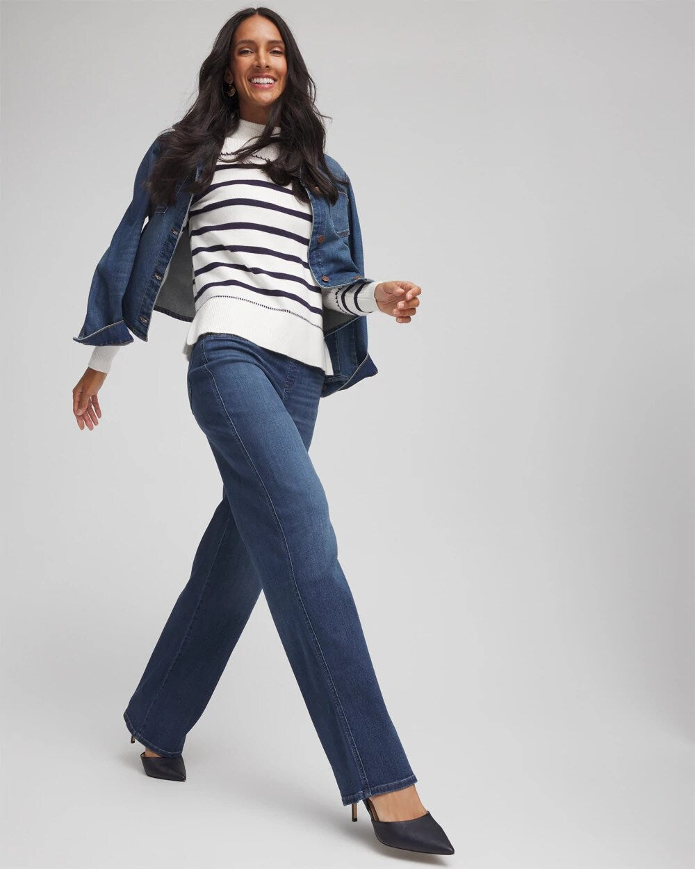 Chico's Pull On Wide Jean