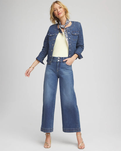 Chico's Double Stitch Wide-Leg Cropped Pants