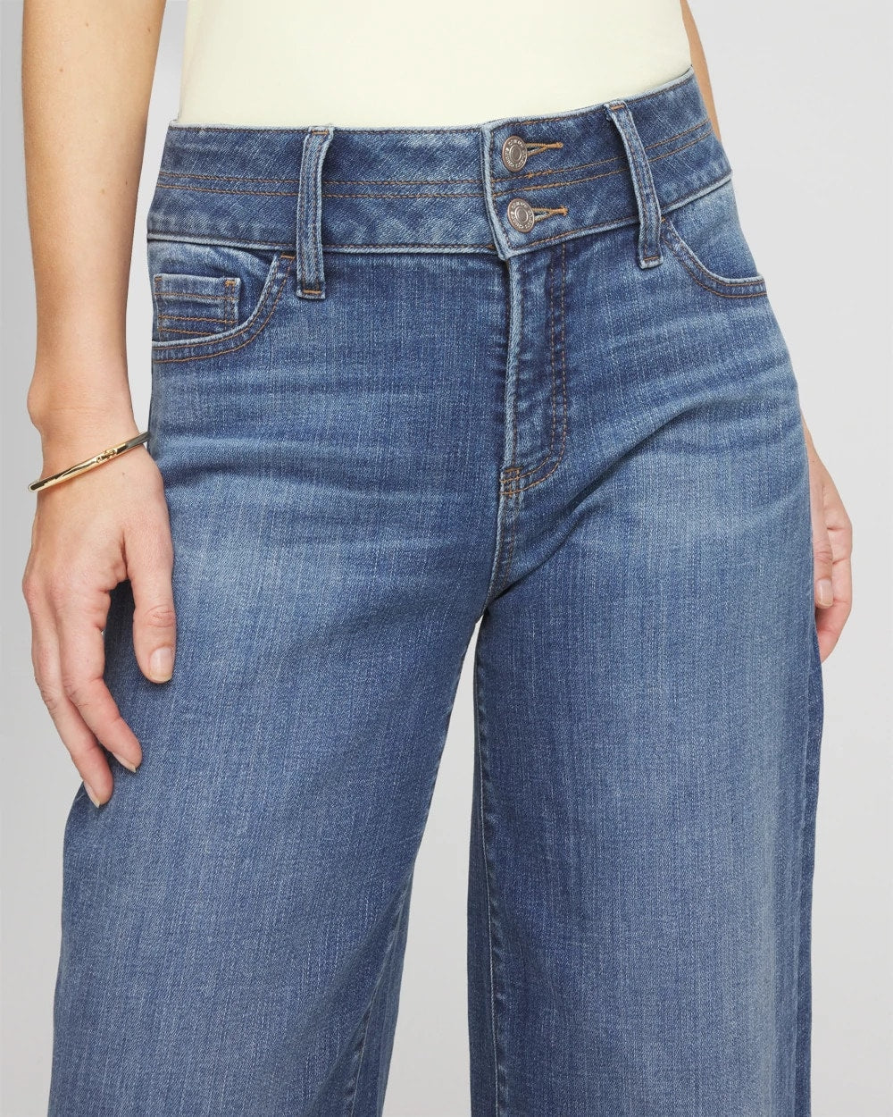 Chico's Double Stitch Wide-Leg Cropped Pants