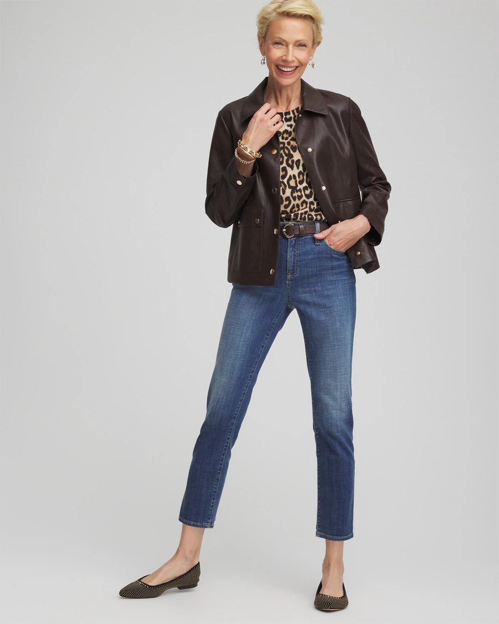 Chico's Girlfriend Slim Cropped Jeans