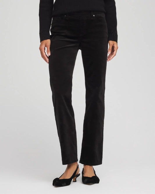 Chico's Velveteen Pull-On Flared Jeans