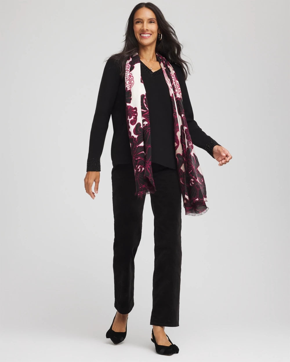 Chico's Velveteen Pull-On Flared Jeans