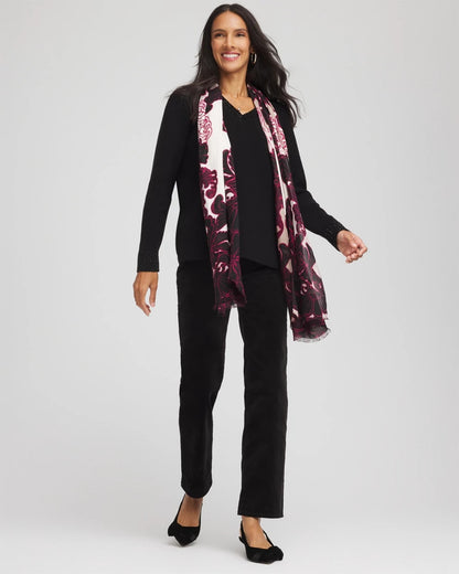Chico's Velveteen Pull-On Flared Jeans