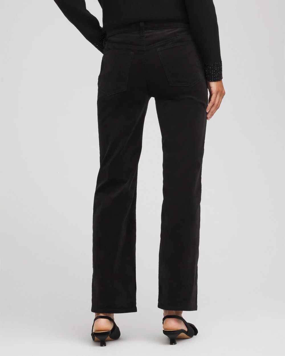 Chico's Velveteen Pull-On Flared Jeans