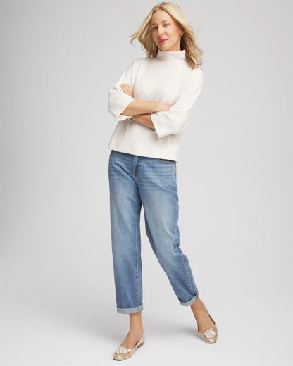 Chico's Dewdrop Boyfriend Cropped Jeans
