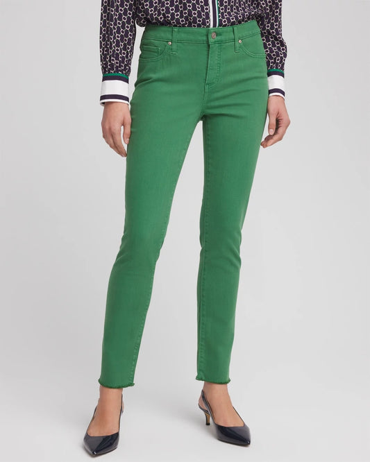 Chico's Girlfriend Fray Hem Ankle Jeans